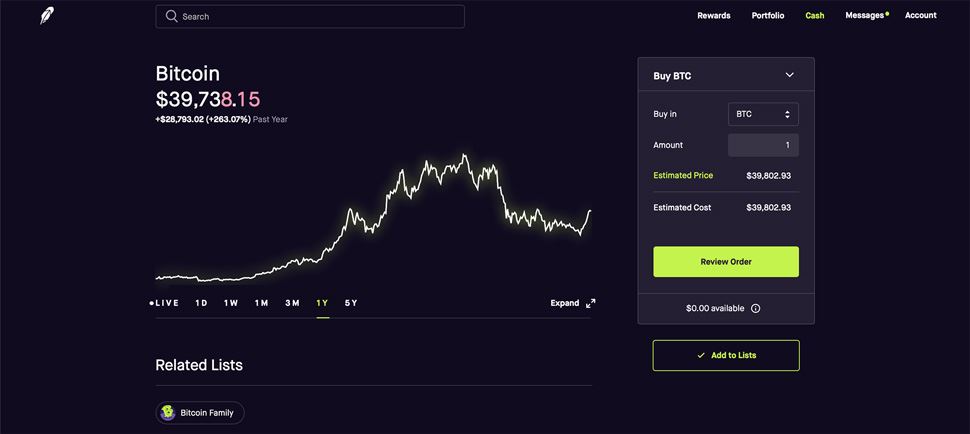 No commission crypto trading | Robinhood