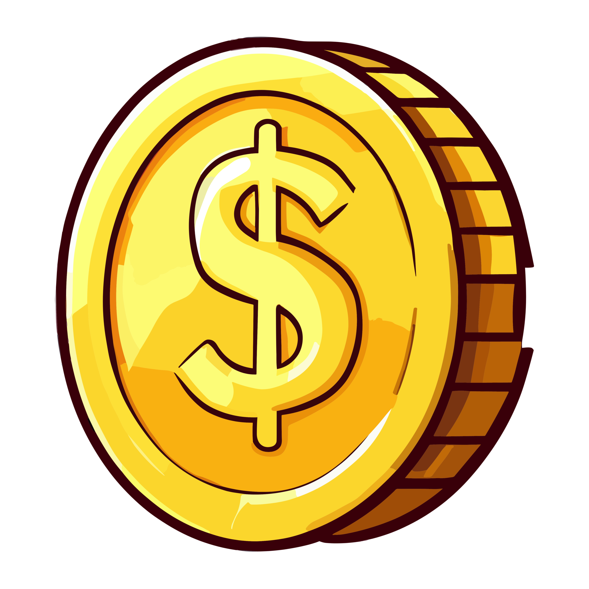 Gold Dollar Coin PNG Transparent Clipart Image and PSD File