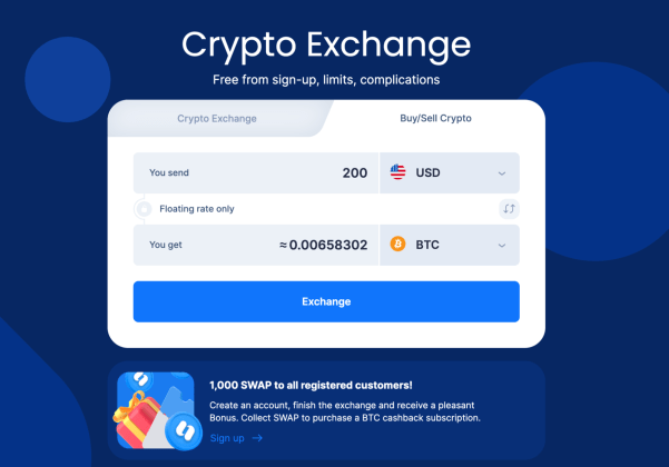 SimpleSwap | Cryptocurrency Exchange | Easy way to swap BTC to ETH, XRP, LTC, EOS, XLM