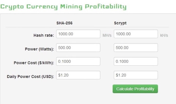 Mining Profit Calculator - PoolBay