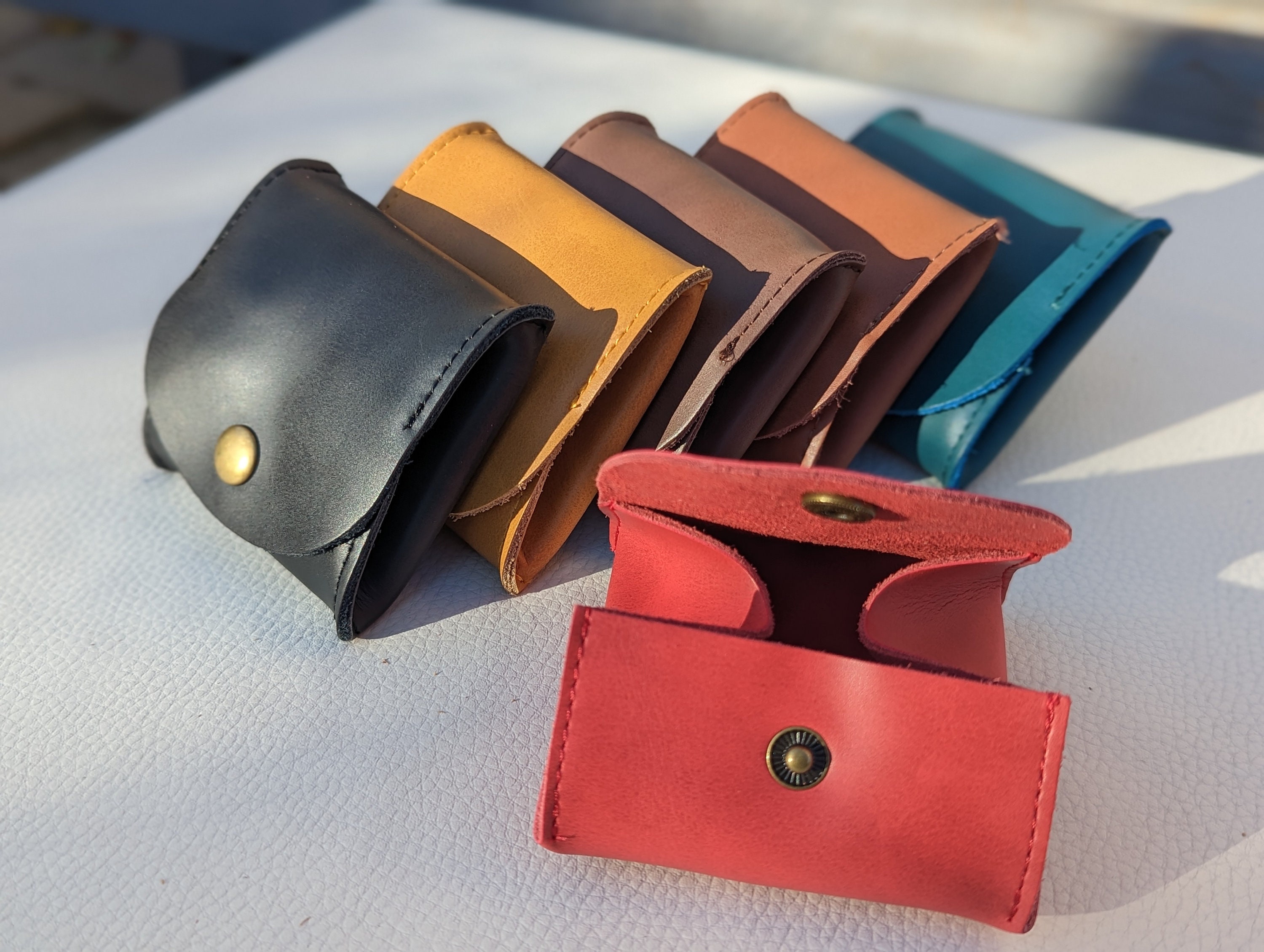 Leather Origami Coin Pouch, Folding Change Purse, Pinwheel Coin Purse. – KarenGunna