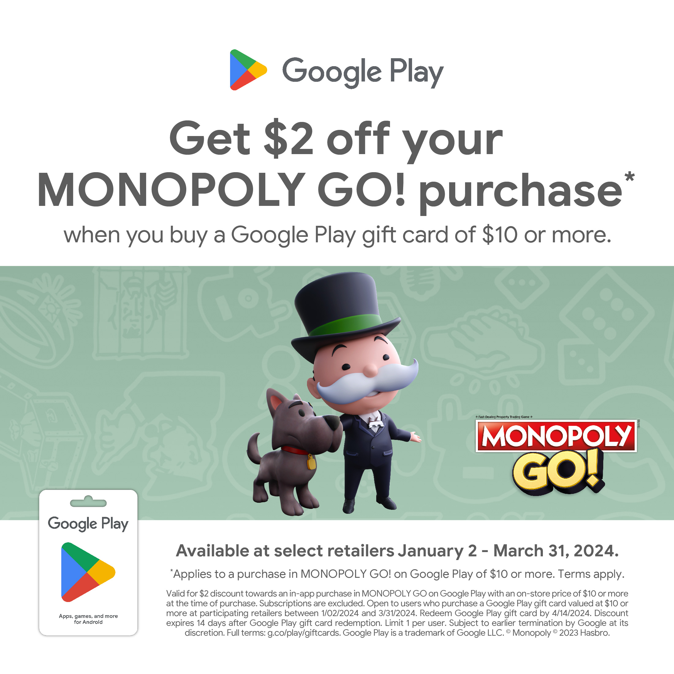 Gift card promotions, where to buy and management – Google Play