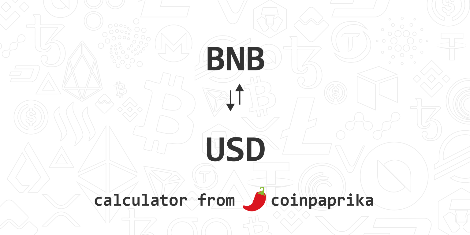 BNB to USD Price today: Live rate BNB in US Dollar