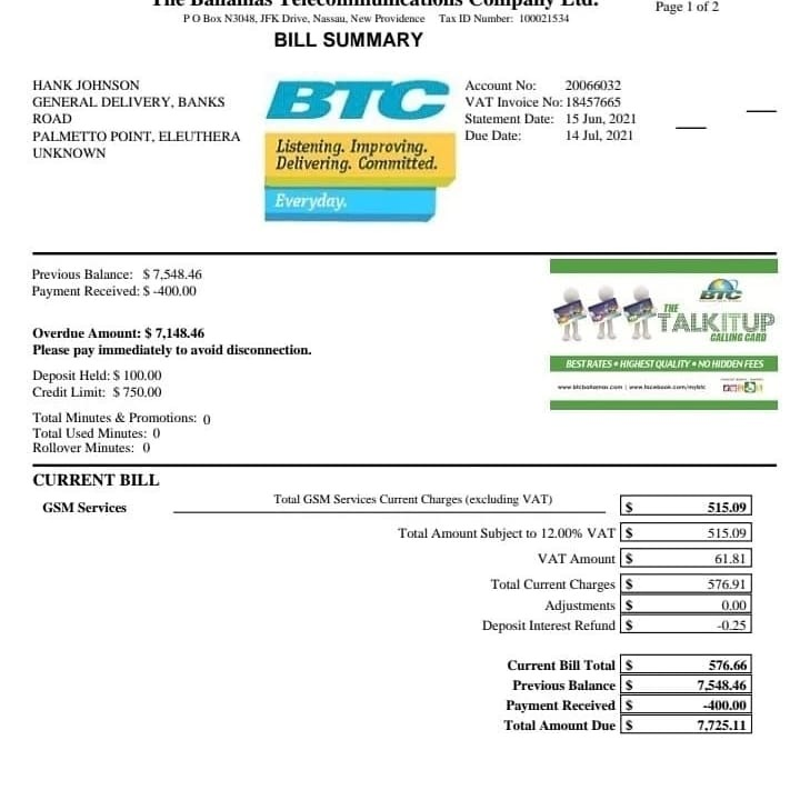 The Bahamas Telecommunications Company Limited - Cellular Liberalisation Task Force - Government