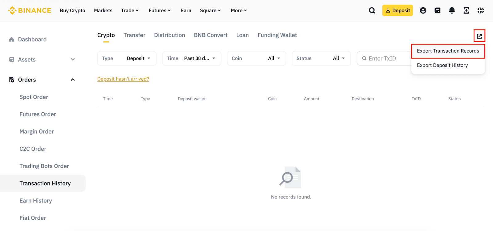 How To Export Trade History From Binance & BinanceUS - TraderFyles Help Center