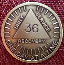 Red Sox AA Coin yrs Sobriety Chip — MY RECOVERY STORE