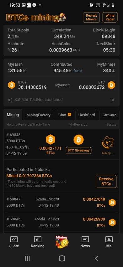 ‎Bitcoin Mining (Crypto Miner) on the App Store