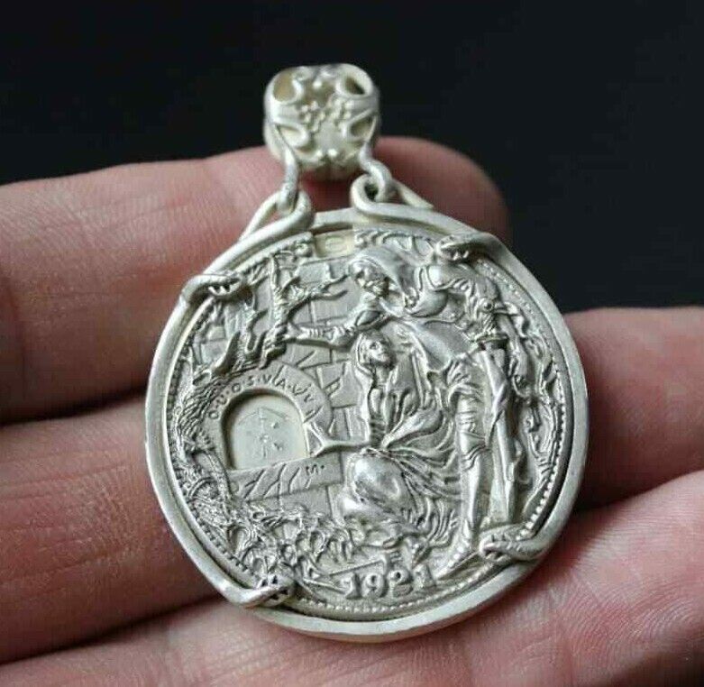 Pendant Holy Grail Coin Morgan Removable Sword Dollar Silver Hobo – MovieShopDolls