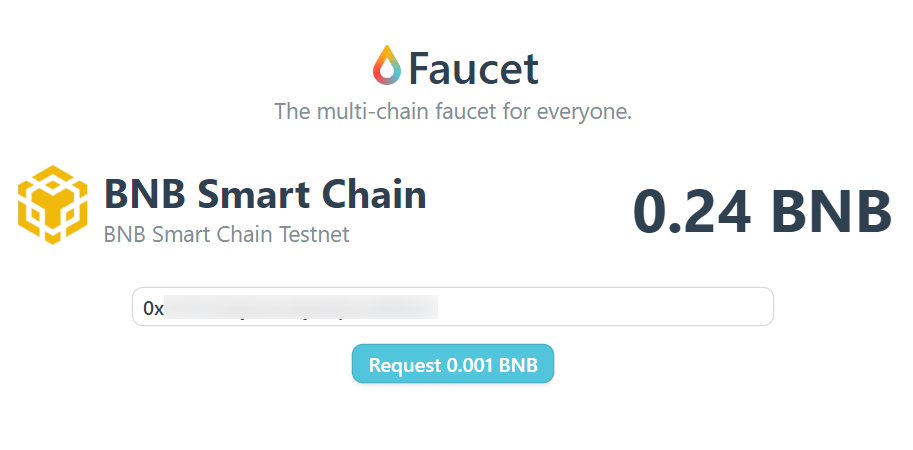 Binance Coin Testnet Faucet