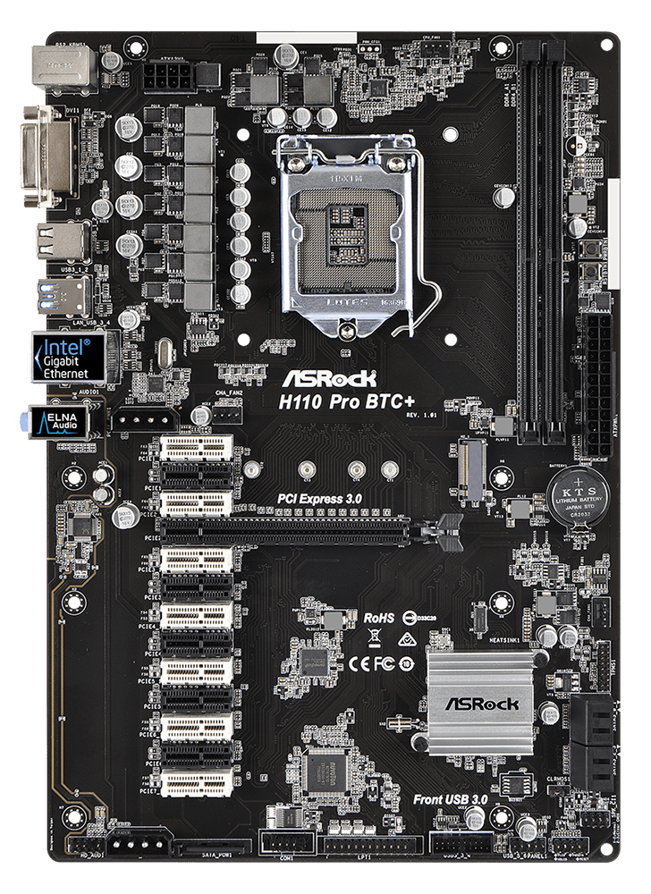 bymobile.ru: ASRock H Pro BTC+ 13GPU Mining Motherboard Cryptocurrency : Electronics