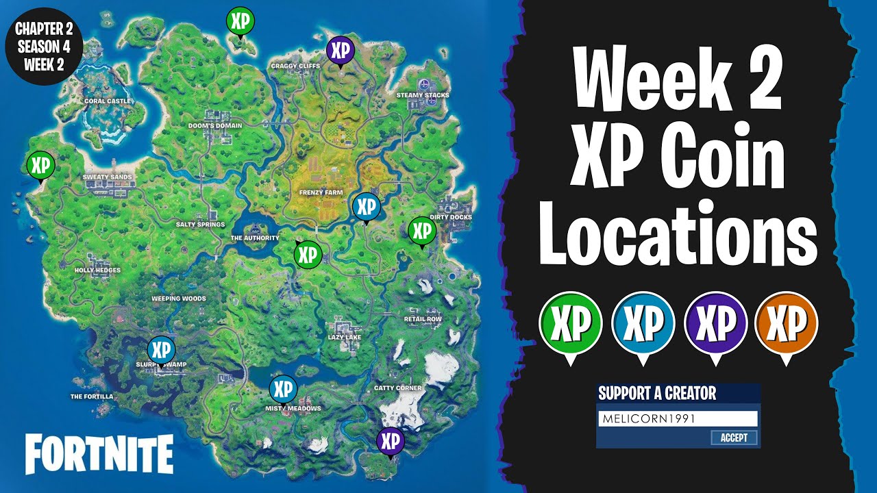 Fortnite: Where To Find All Week 14 XP Coins