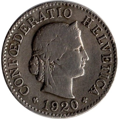 Twenty Centimes (Rappen) , Coin from Switzerland - Online Coin Club