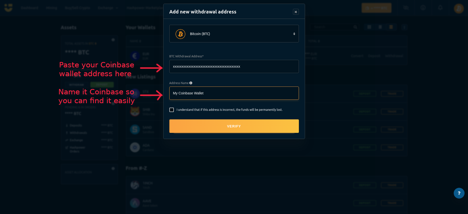 BTC deposit & withdrawal | NiceHash