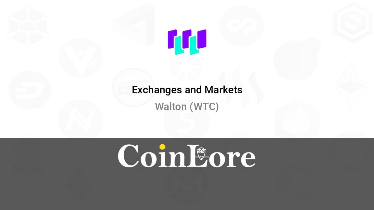 All Exchanges Listing Waltonchain (WTC) | Coinranking