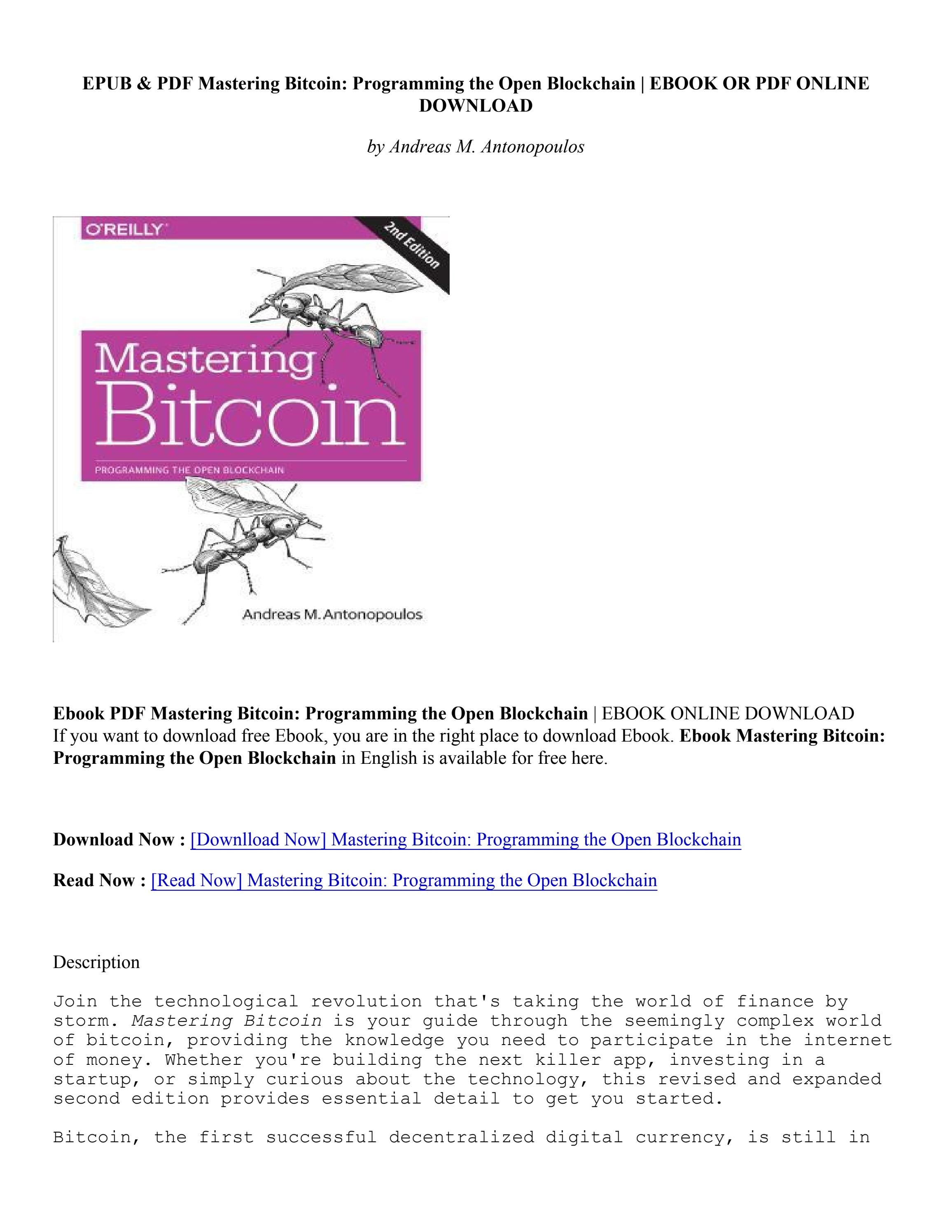 Mastering Bitcoin · GitHub