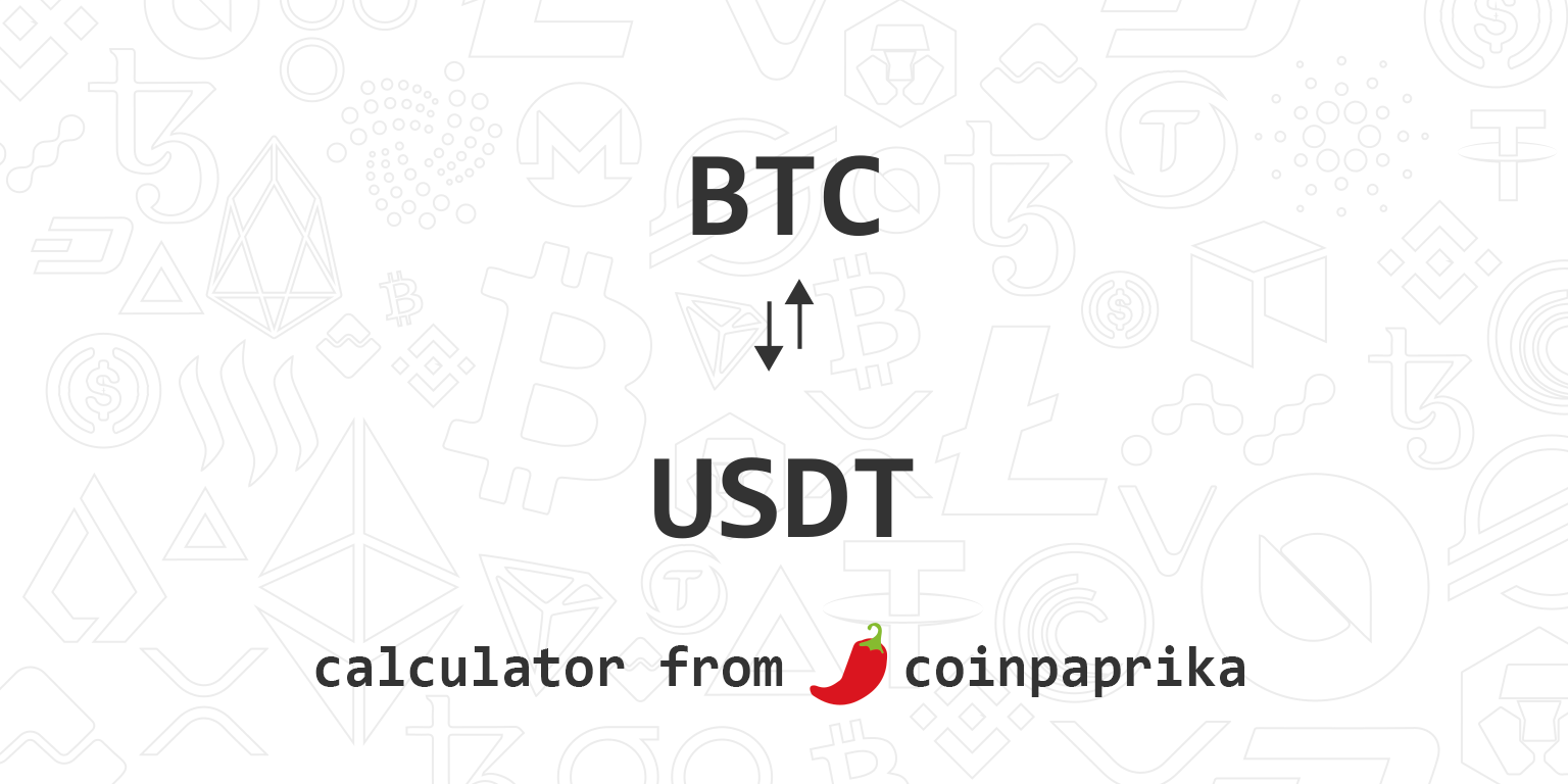 Convert 1 BTC to USDT - Bitcoin to Tether Converter | CoinCodex