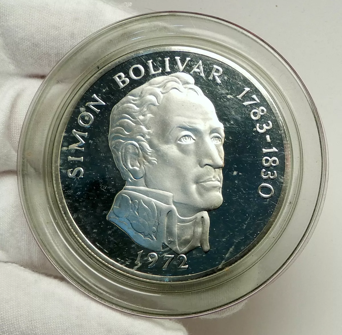 Panama 20 Balboas KM#31 BU Simon Bolivar silver | Golden Eagle Coins