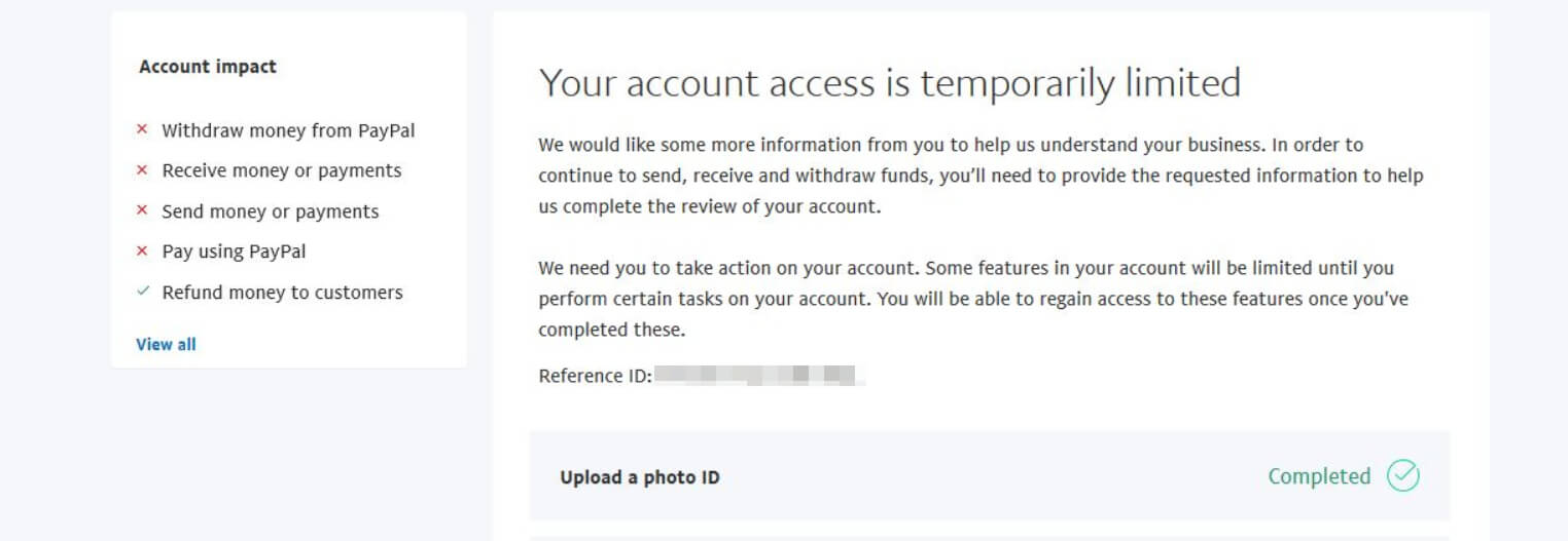 Solved: My Account Access is Temporarily Limited? - PayPal Community