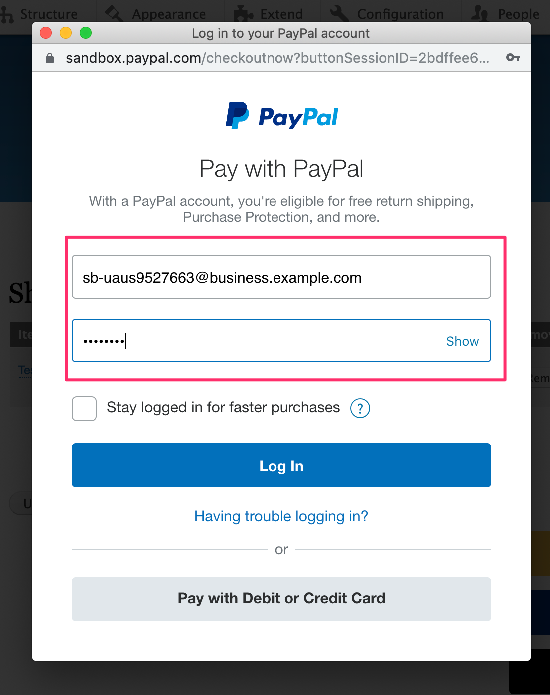 PayPal Test Mode - Simply Schedule Appointments