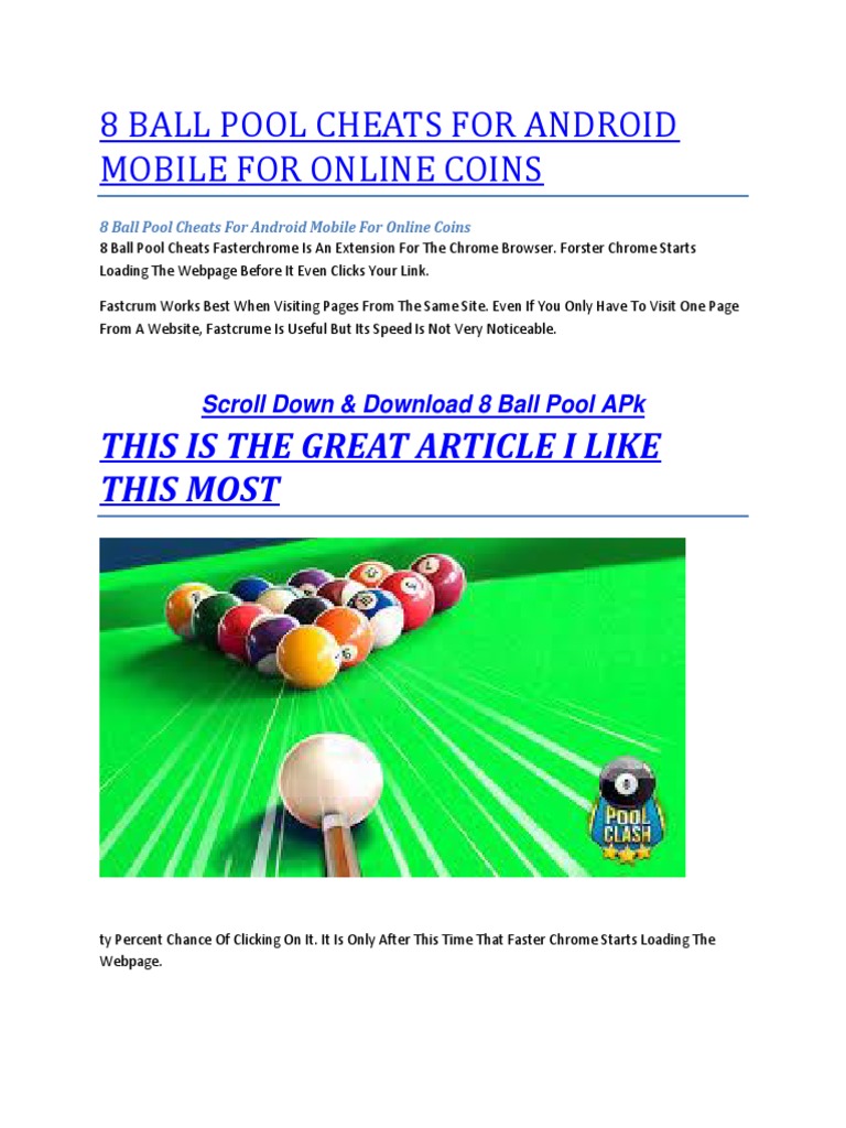 Monedas 8 Ball Pool Guia Gratis - APK Download for Android | Aptoide