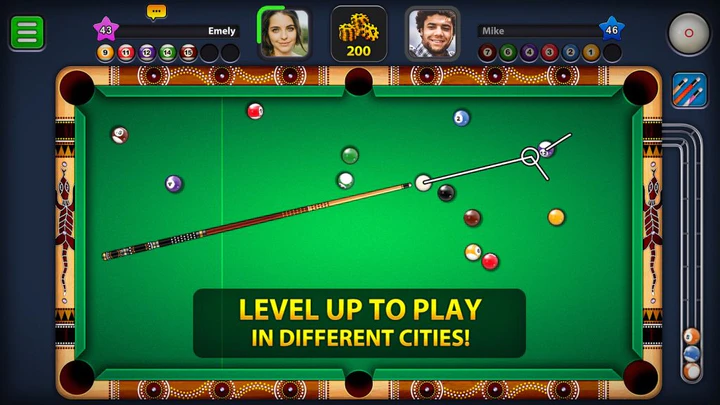 8 Ball Pool MOD APK (Unlimited Cue, Long Line, Menu) 