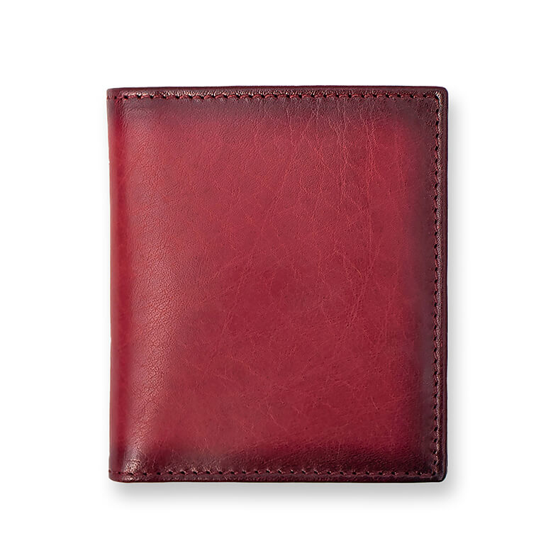 Full-Grain Leather Black/Red Wallet I GARRTEN