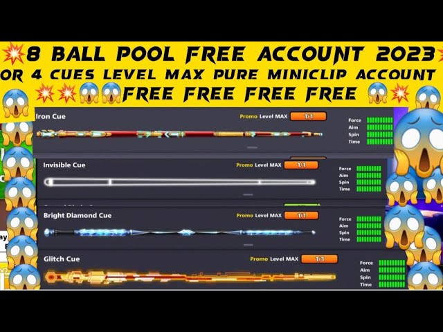 miniclip 8ballpool - free accounts, logins and passwords