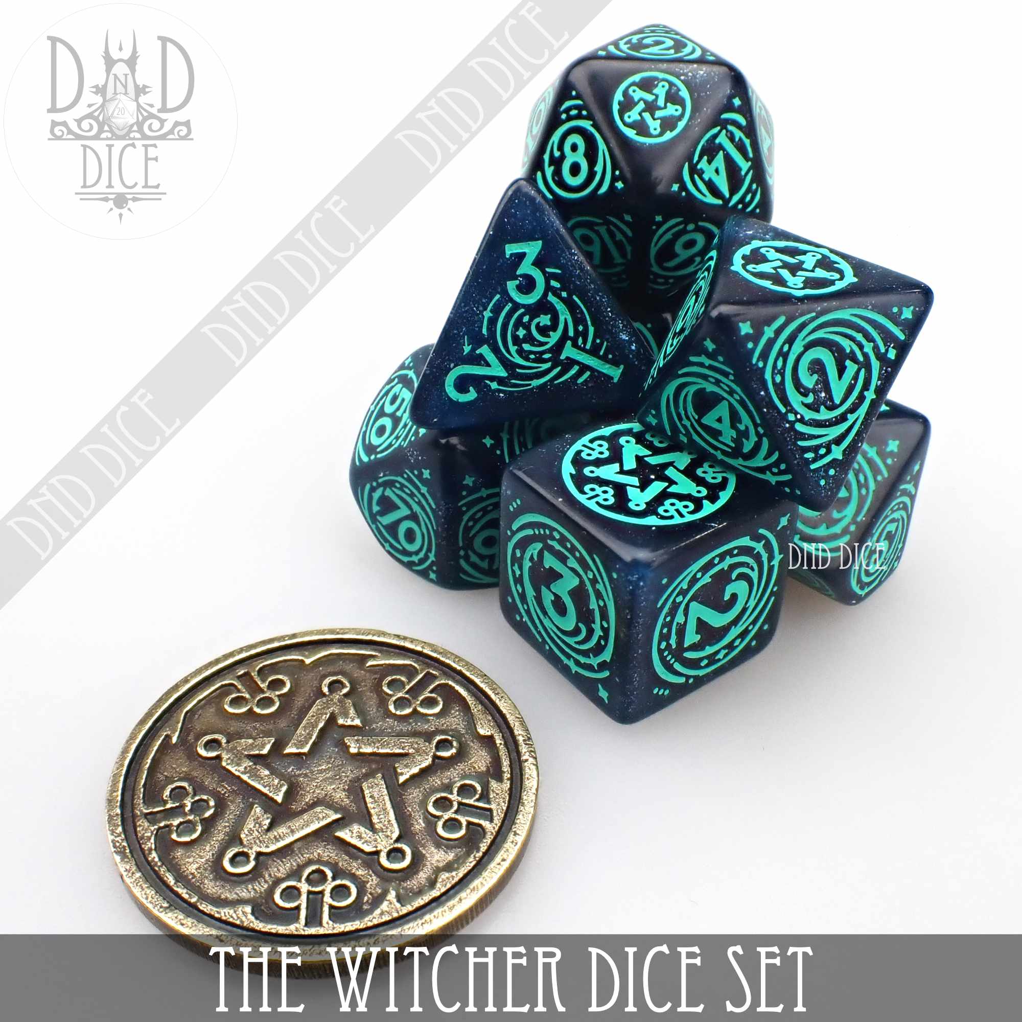 TDSO Metal Crit & Miss Character Class Golden D2 Dice Coin