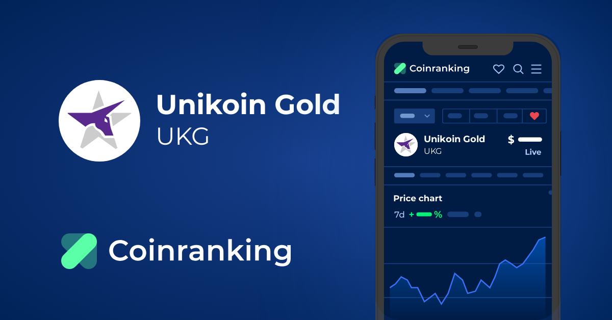 Unikoin Gold price today, UKG to USD live price, marketcap and chart | CoinMarketCap