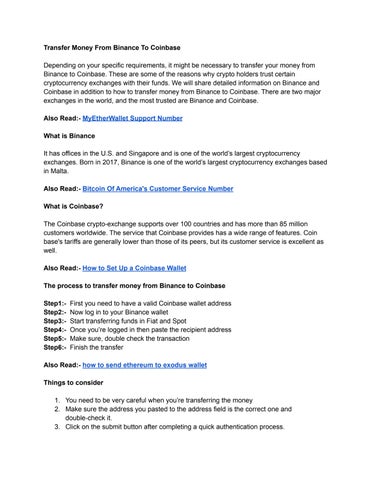 How to Transfer Funds From Binance to Coinbase? - bymobile.ru