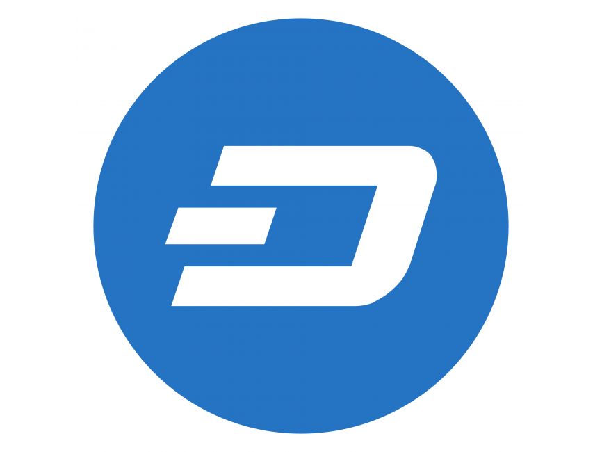 Dash coin blue logo - download.