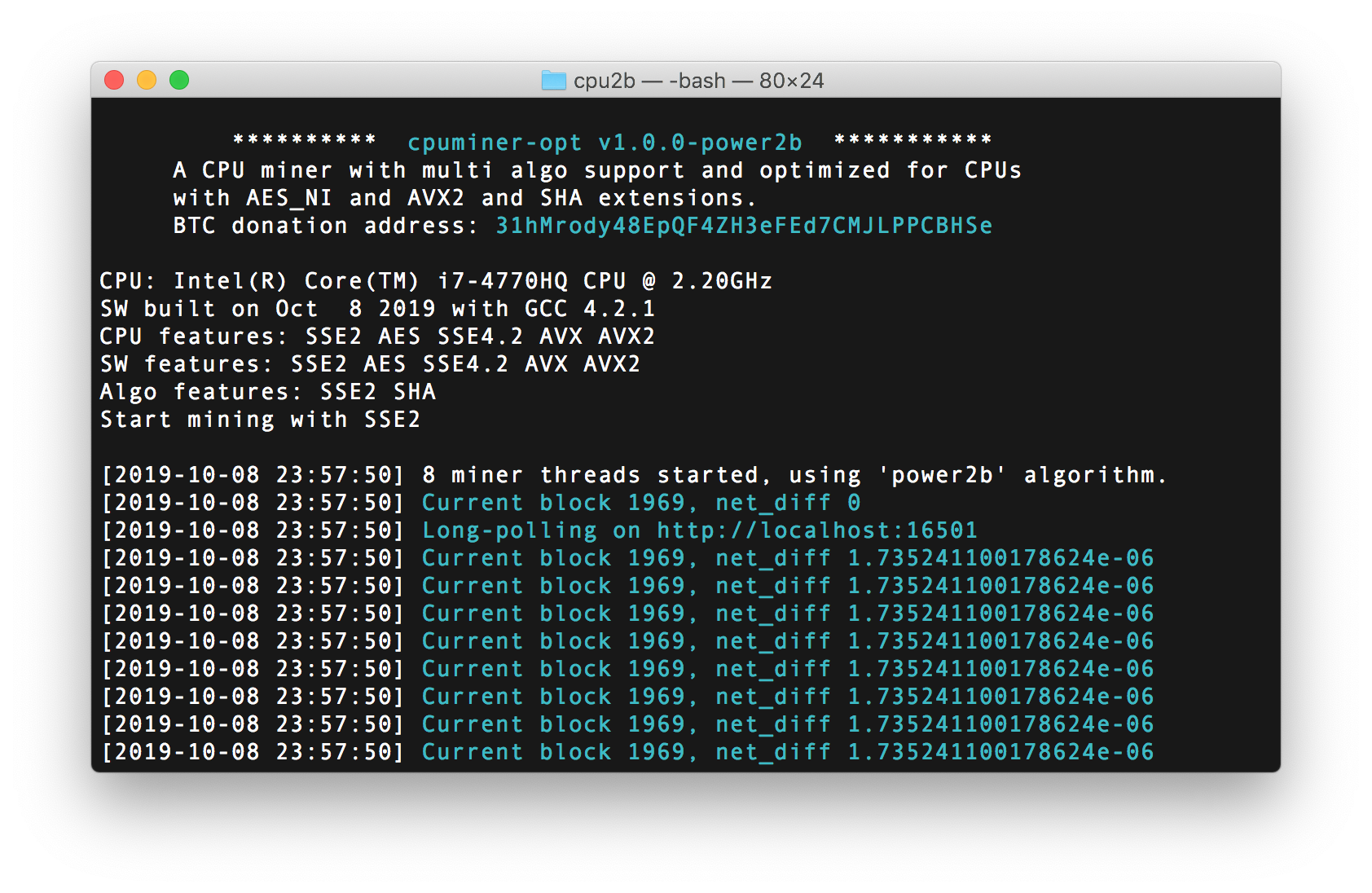 cniweb/cpuminer-opt-docker: This is a multi-threaded CPU miner.