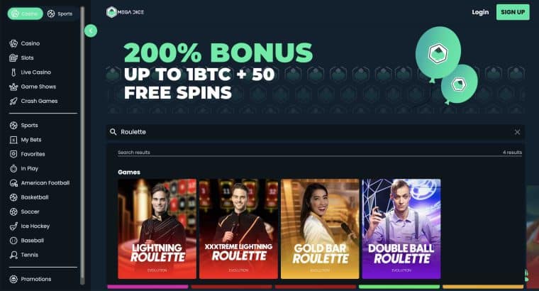 You can play mobile roulette with a large Bitcoin bonus