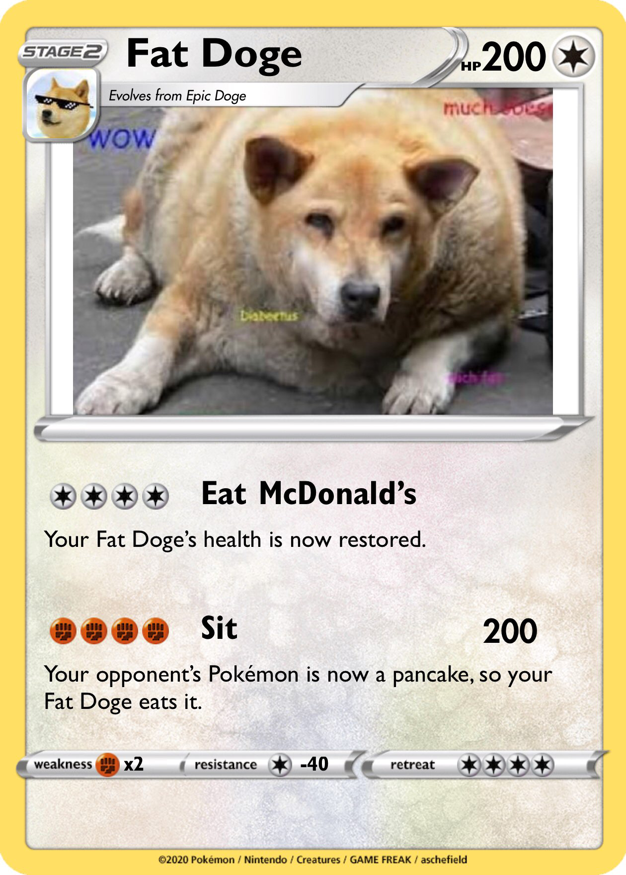 Shiny Doge Trading Card - Roblox