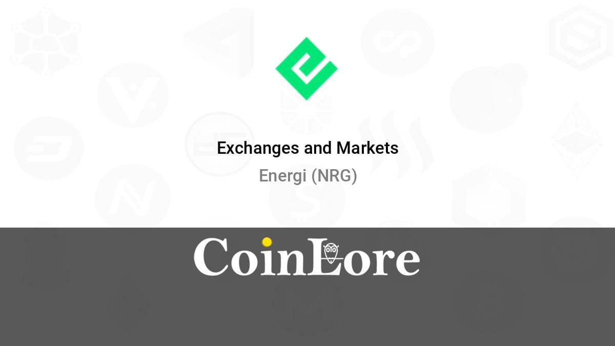 Energi price now, Live NRG price, marketcap, chart, and info | CoinCarp