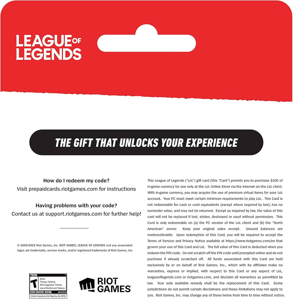 Buy League of Legends Gift Card— RP for $