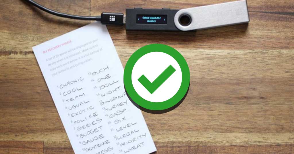 How To Verify Your Ledger Nano Recovery Seed Phrase?