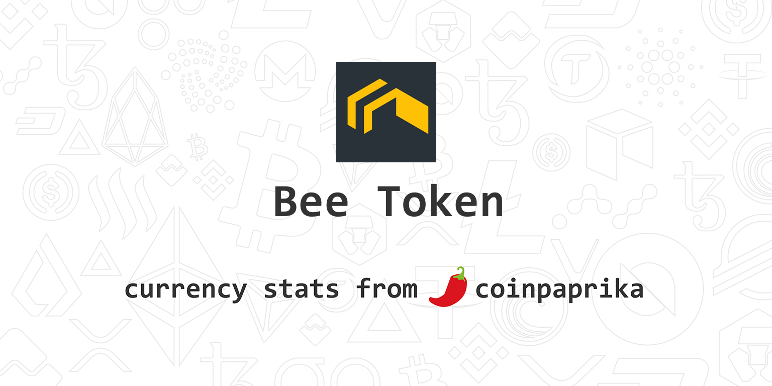 Bee Token (BEE) live coin price, charts, markets & liquidity