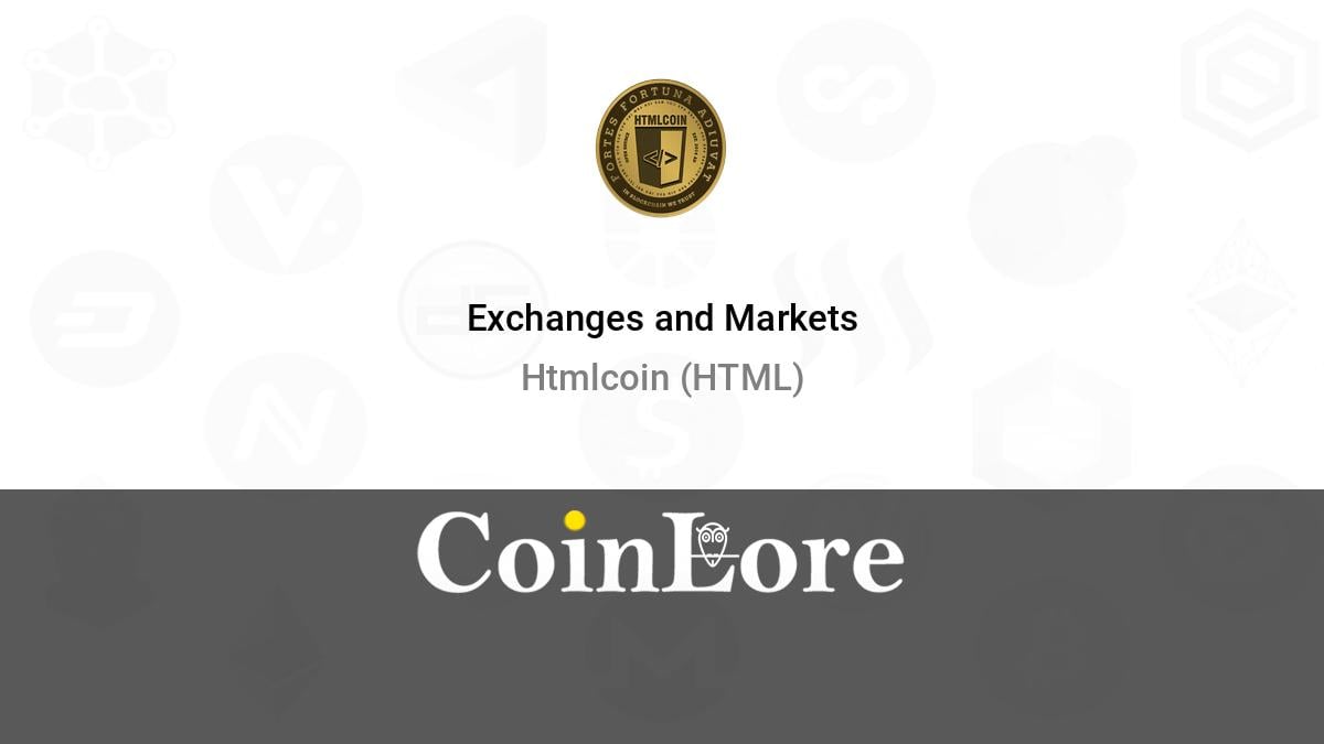 HTML to USD Price today: Live rate HTMLCOIN in US Dollar