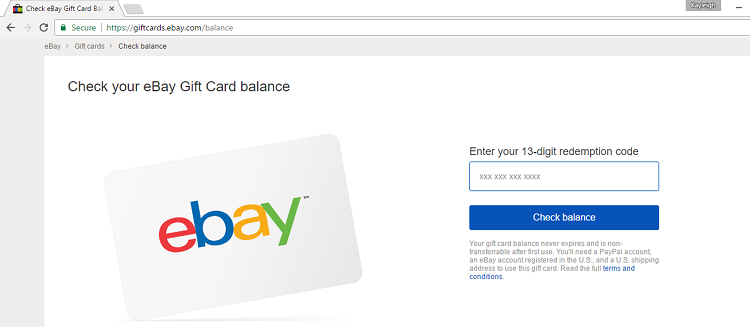 eBay - Physical Gift Card - $