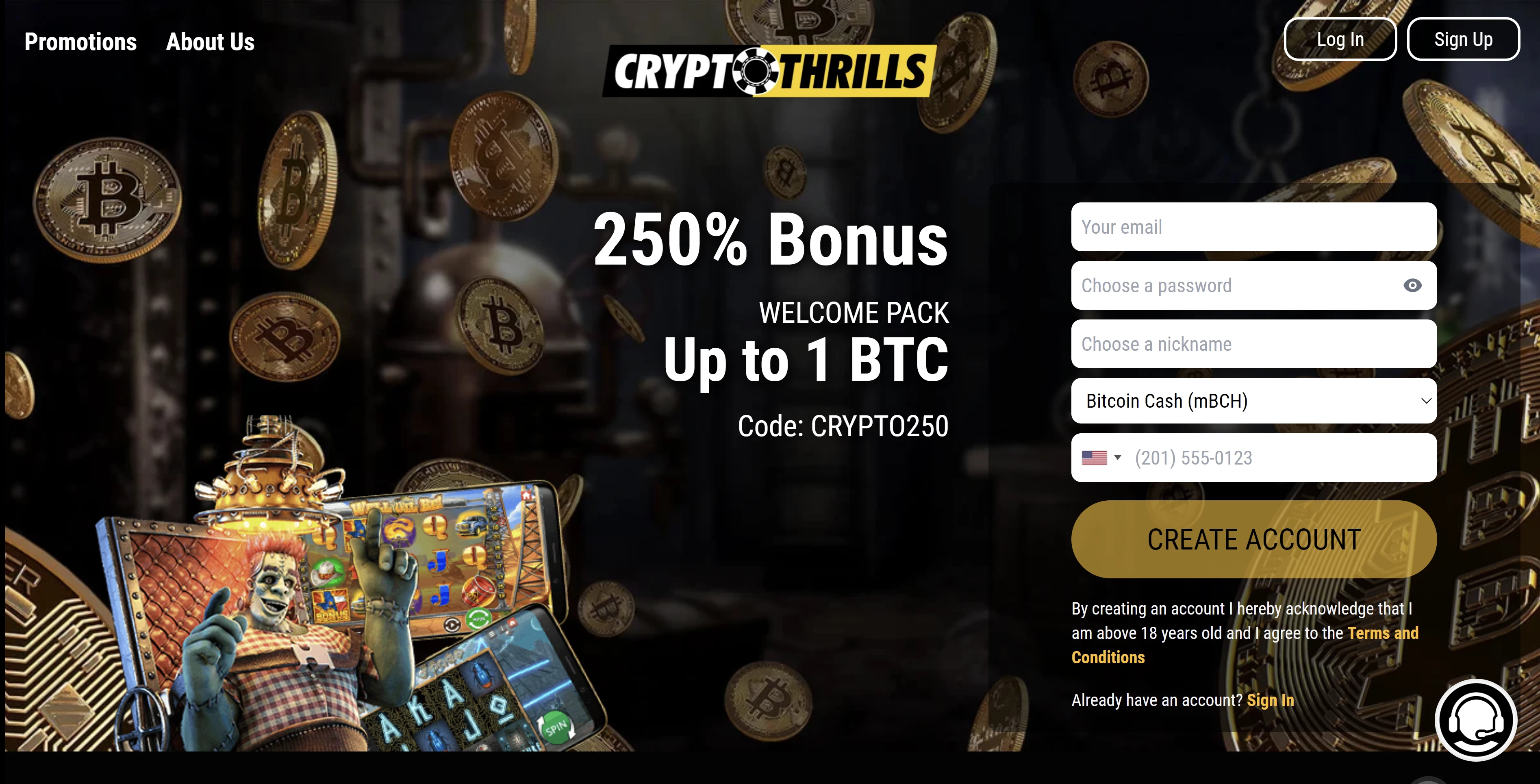 Crypto Thrills No Deposit Bonus Codes [Free Chip] | CoinCodex