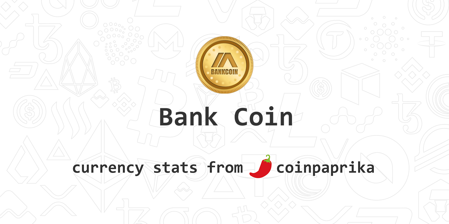 Bankcoin Cash (BKC) live coin price, charts, markets & liquidity