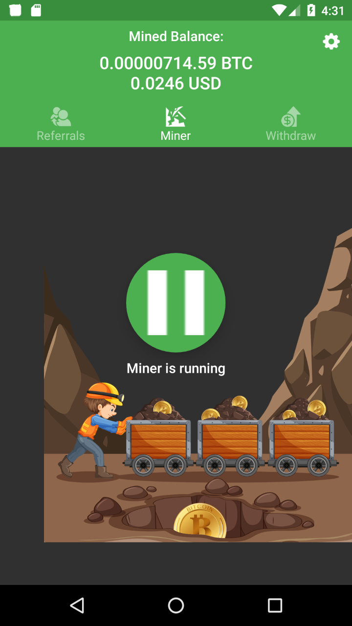 Miner - Earn real Bitcoins with Youhodler's Cloud Miner