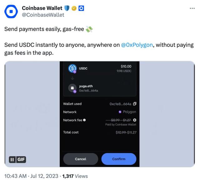 Coinbase Wallet lets users send stablecoins for free on messaging apps like WhatsApp and iMessage