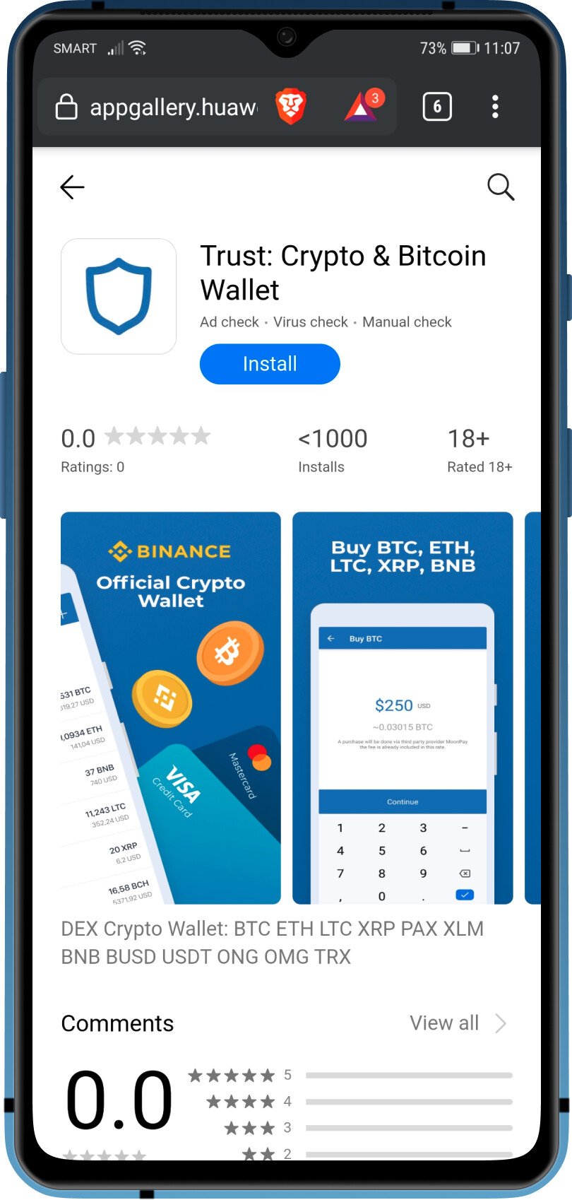 ‎Trust: Wallet Crypto e Bitcoin su App Store