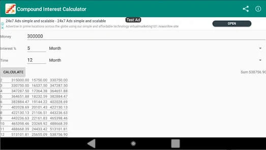 Compound Interest Calculator Online- Monthly, Quarterly & Yearly