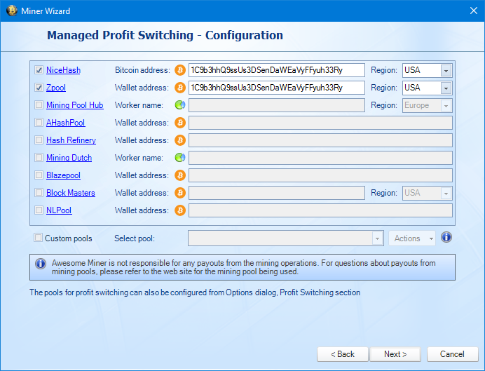 Mining Pool Hub with Awesome Miner