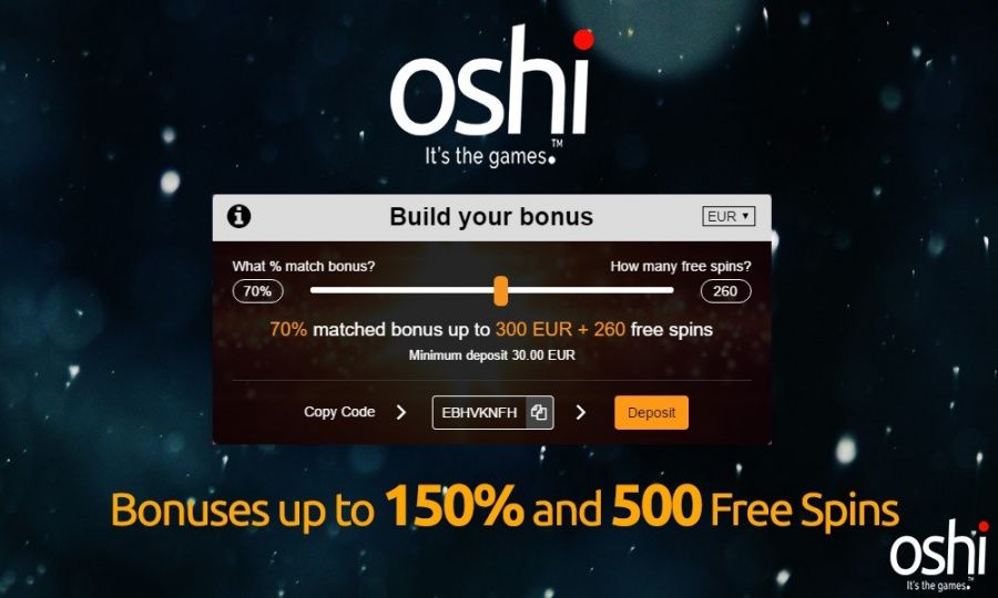 Oshi No Deposit Bonus Free Spins & Sign Up Promo Codes