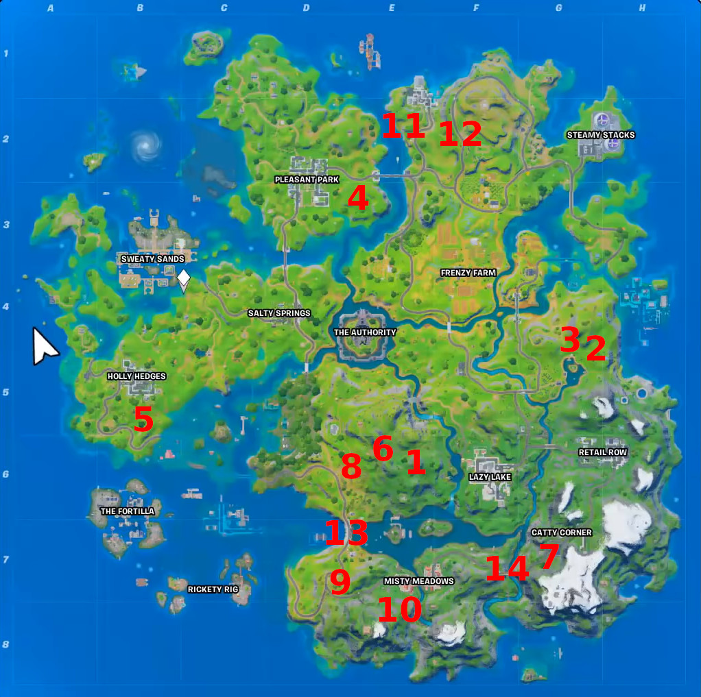 Fortnite Chapter 2 | Season 5 Week 13 | XP Coins Locations