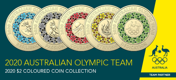 $2 AlBr Coloured Uncirculated Five-Coin Collection - Tokyo Olympics